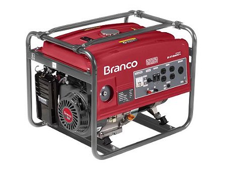 Gerador de Energia à Gasolina B4T 6500 13,0CV 5,5KVA Mono com Partida Elétrica - BRANCO