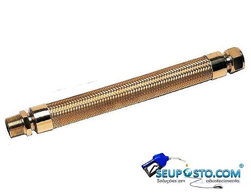 Tubo Metálico Flexível - 1/2" X 600 X 1/2"