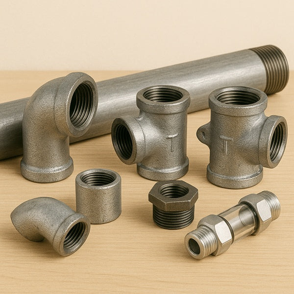 Conexões e tubo em aço