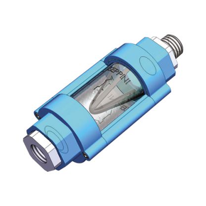 Visor de passagem de combustíveis com filtro - Azul