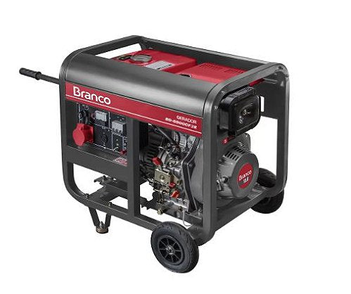 Gerador de Energia à Diesel BD 6500 5,0KVA 10CV Trifásico 220V com Partida Elétrrica - BRANCO
