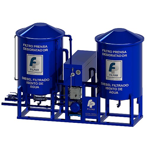 Filtro Prensa Industrial Desidratador P30000DW Óleo Diesel